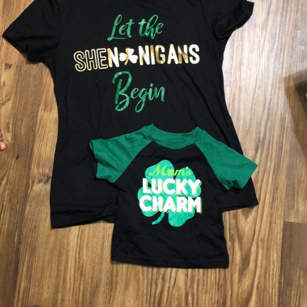 Two st Patrick shirts